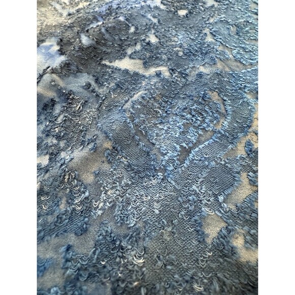 DG2 Diane Gilman Royal Blue Multi Clipped Jacquard Knit Cardigan Sweater NWT 1X - Picture 11 of 12